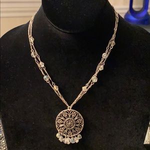 Victorian Double Style Chain Baked Beads Necklace
